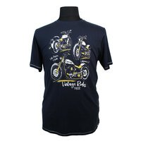 D555 Ellis Navy Vintage Rides Bike Tee