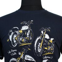 D555 Ellis Navy Vintage Rides Bike Tee