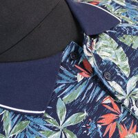Casa Moda Pure Cotton Bold Leaf Pattern Fashion Polo