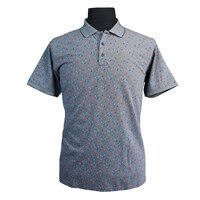 Casa Moda Cotton Mix Geometric Abstract Pattern Polo