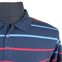 Casa Moda Stretch Cotton Multi Colour Horizontal Stripe Polo