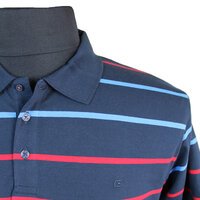 Casa Moda Stretch Cotton Multi Colour Horizontal Stripe Polo