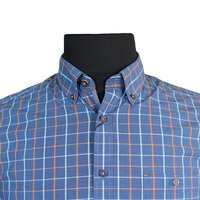 Casa Moda Pure Cotton Windowpane Check Fashion Shirt