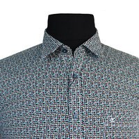 Casa Moda Pure Cotton Abstract Circles Pattern Fashion Shirt