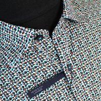 Casa Moda Pure Cotton Abstract Circles Pattern Fashion Shirt