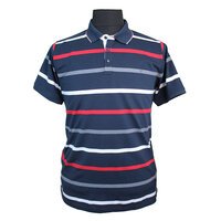 Casa Moda Cotton Mix Wide Horizontal Stripe Fashion Polo