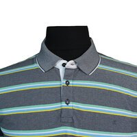 Casa Moda Cotton Mix Multi Horizontal Stripe Fashion Polo