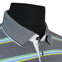 Casa Moda Cotton Mix Multi Horizontal Stripe Fashion Polo