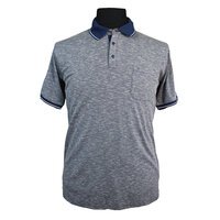 Casa Moda Cotton Mix Marl Weave Tipped Detail Polo