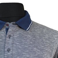 Casa Moda Cotton Mix Marl Weave Tipped Detail Polo