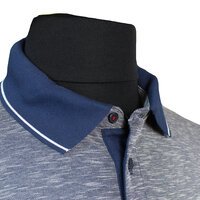 Casa Moda Cotton Mix Marl Weave Tipped Detail Polo