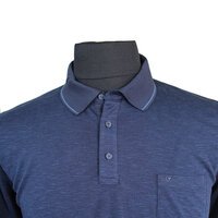 Casa Moda Cotton Mix Marl Weave Tipped Detail Polo