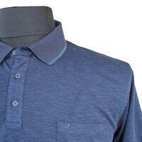 Casa Moda Cotton Mix Marl Weave Tipped Detail Polo