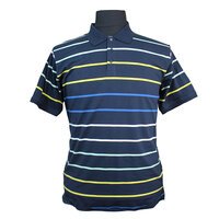 Casa Moda Stretch Cotton Multi Colour Horizontal Stripe Polo