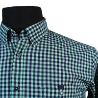 Casa Moda Pure Cotton Classic Gingham Check Buttondown Collar