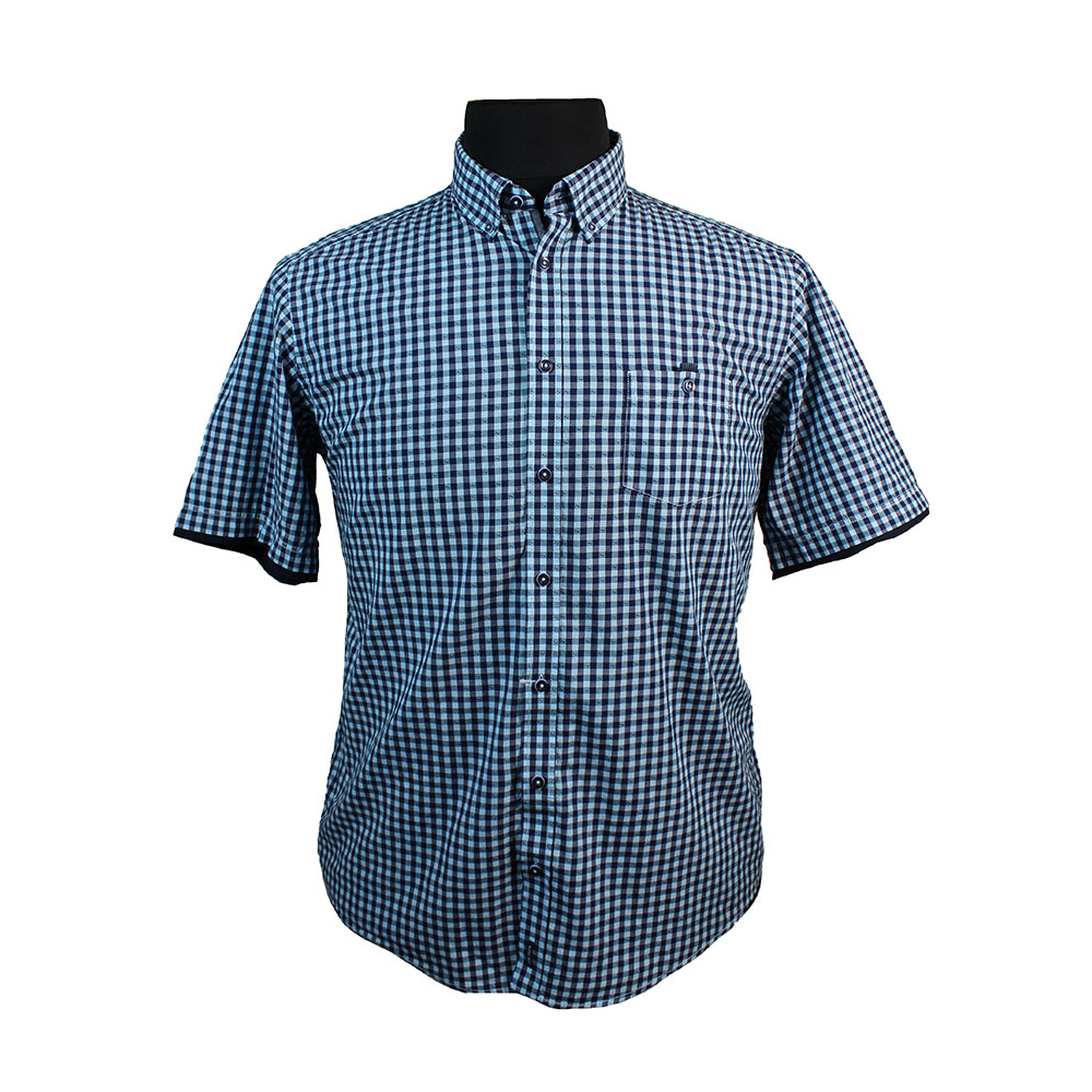 Casa Moda Pure Cotton Classic Gingham Check Buttondown Collar