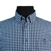 Casa Moda Pure Cotton Classic Gingham Check Buttondown Collar