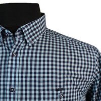 Casa Moda Pure Cotton Classic Gingham Check Buttondown Collar