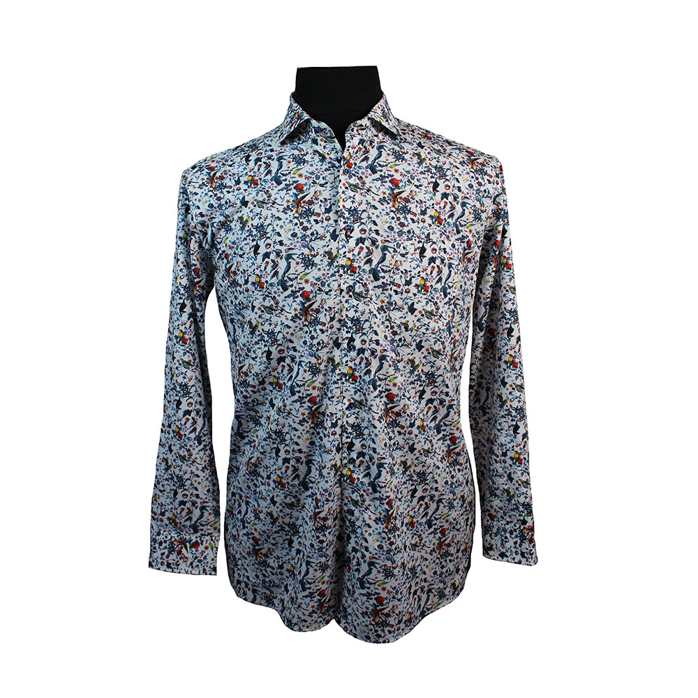 Casa Moda Pure Cotton Vivid Floral Pattern Fashion Shirt