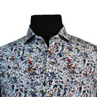 Casa Moda Pure Cotton Vivid Floral Pattern Fashion Shirt