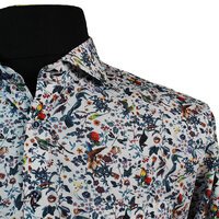 Casa Moda Pure Cotton Vivid Floral Pattern Fashion Shirt