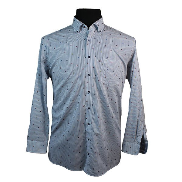 Casa Moda Pure Cotton Narrow Stripe Patterned Fashion Shirt-shop-by-brands-Beggs Big Mens Clothing - Big Men's fashionable clothing and shoes