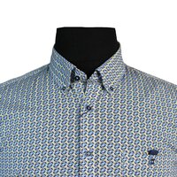 Casa Moda Pure Cotton Diamond Pattern Buttondown Collar Shirt