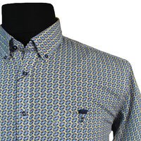 Casa Moda Pure Cotton Diamond Pattern Buttondown Collar Shirt