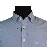 Casa Moda Pure Cotton Vertical Stripe Dot Pattern Fashion Shirt