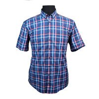 Casa Moda Pure Cotton Window Pane Check Buttondown Collar Shirt