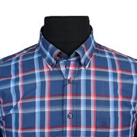 Casa Moda Pure Cotton Window Pane Check Buttondown Collar Shirt