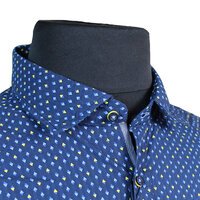 Casa Moda Pure Cotton Mini Multi Diamond Pattern Fashion Shirt