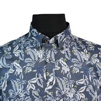 Casa Moda Pure Cotton Floral Pattern Buttondown Collar Shirt