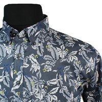 Casa Moda Pure Cotton Floral Pattern Buttondown Collar Shirt