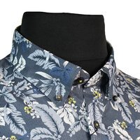 Casa Moda Pure Cotton Floral Pattern Buttondown Collar Shirt