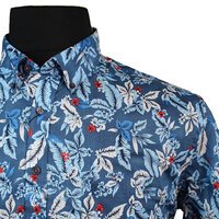 Casa Moda Pure Cotton Floral Pattern Buttondown Collar Shirt