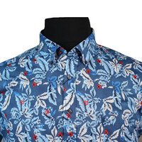 Casa Moda Pure Cotton Floral Pattern Buttondown Collar Shirt