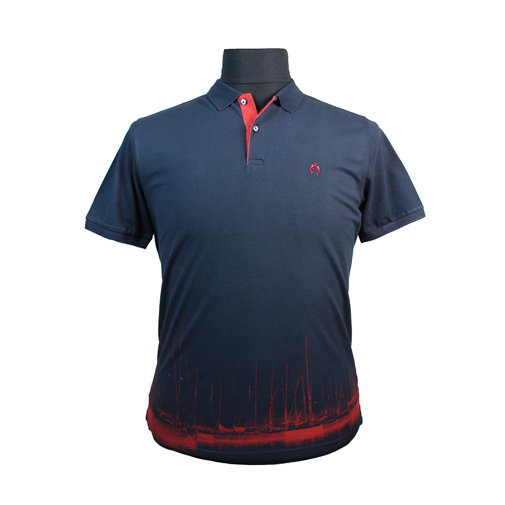 Campione Pique Cotton Yachting Scene Fashion Polo