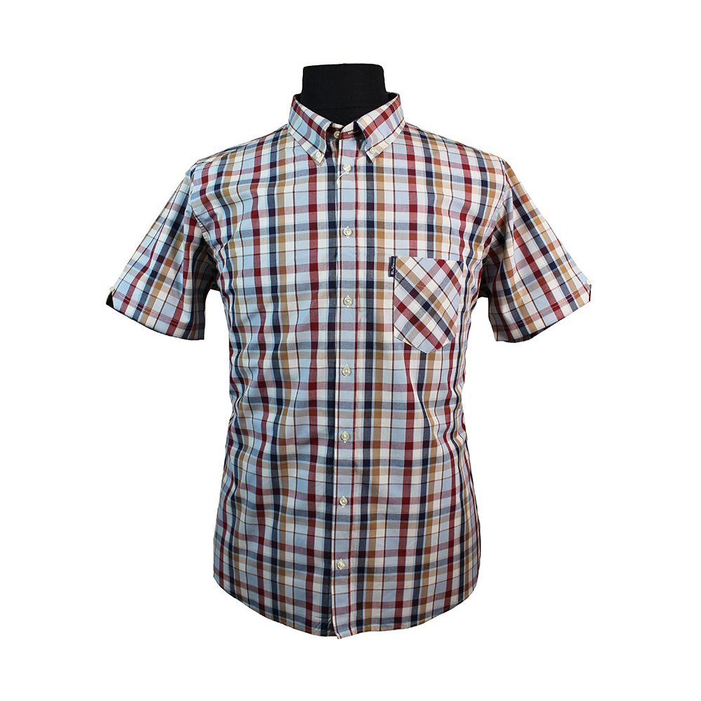 Ben Sherman Multi check cotton short sleeve shirt