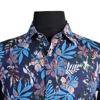 Berlin Hibiscus Print Short Sleeve Shirt