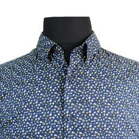 Casa Moda Pure Cotton Mini Flower Pattern Fashion Shirt