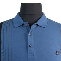 Ben Sherman Organic Cotton Stripe Panel Pattern Polo