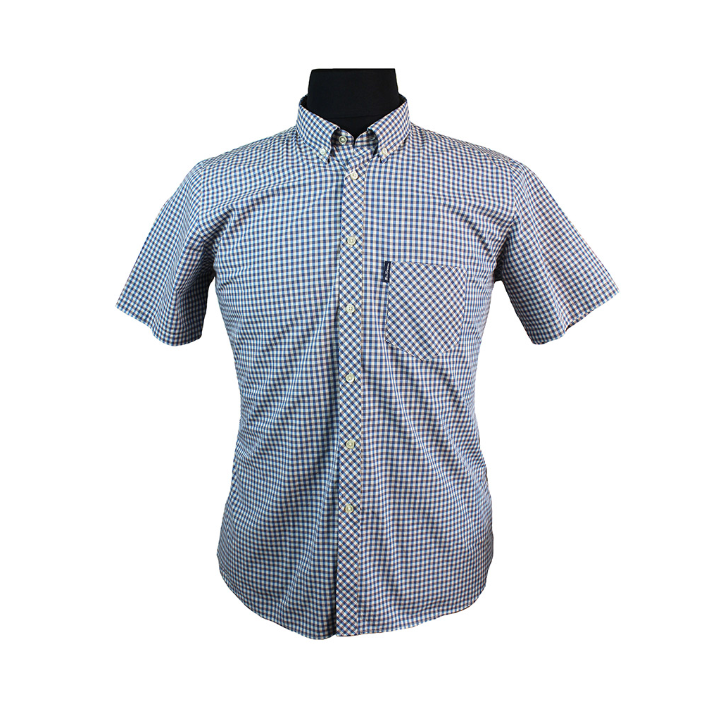 Ben Sherman Cotton Made in Egypt Classic Check Buttondown Collar