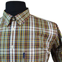 Ben Sherman Pure Cotton Classic Mini Check Buttondown Collar