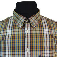 Ben Sherman Pure Cotton Classic Mini Check Buttondown Collar