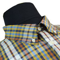 Ben Sherman Pure Cotton Classic Mini Check Buttondown Collar