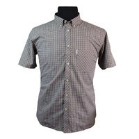 Ben Sherman Cotton Made in Egypt Classic Mini Check Short Sleeve Shirt