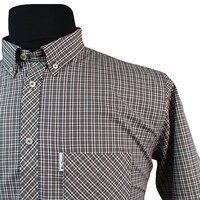 Ben Sherman Cotton Made in Egypt Classic Mini Check Short Sleeve Shirt