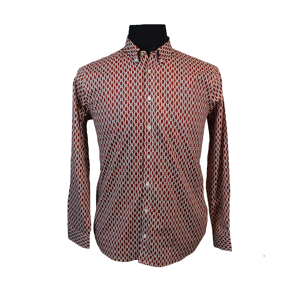 Ben Sherman Pure Cotton Abstract Design with Buttondown Collar