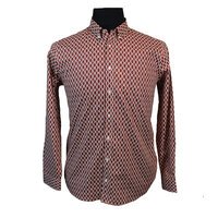 Ben Sherman Pure Cotton Abstract Design with Buttondown Collar